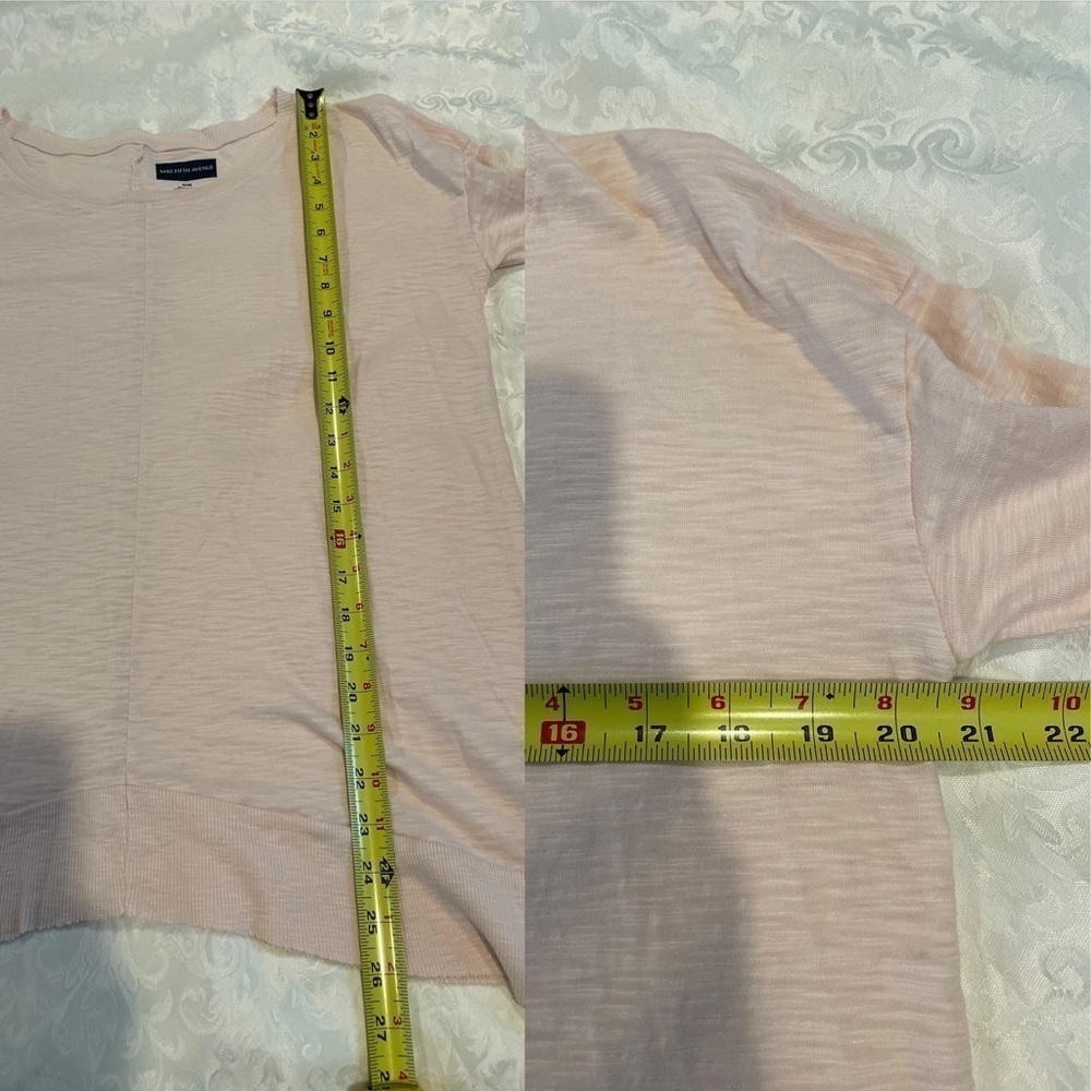 Saks Fifth Avenue Long Sleeve T-Shirt Modal Cotton Medium - Picture 11 of 16